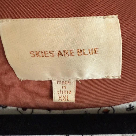 SKIES ARE BLUE Collarless Blazer XXL - Picture 5 of 6